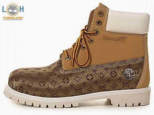 timberland blanche et or